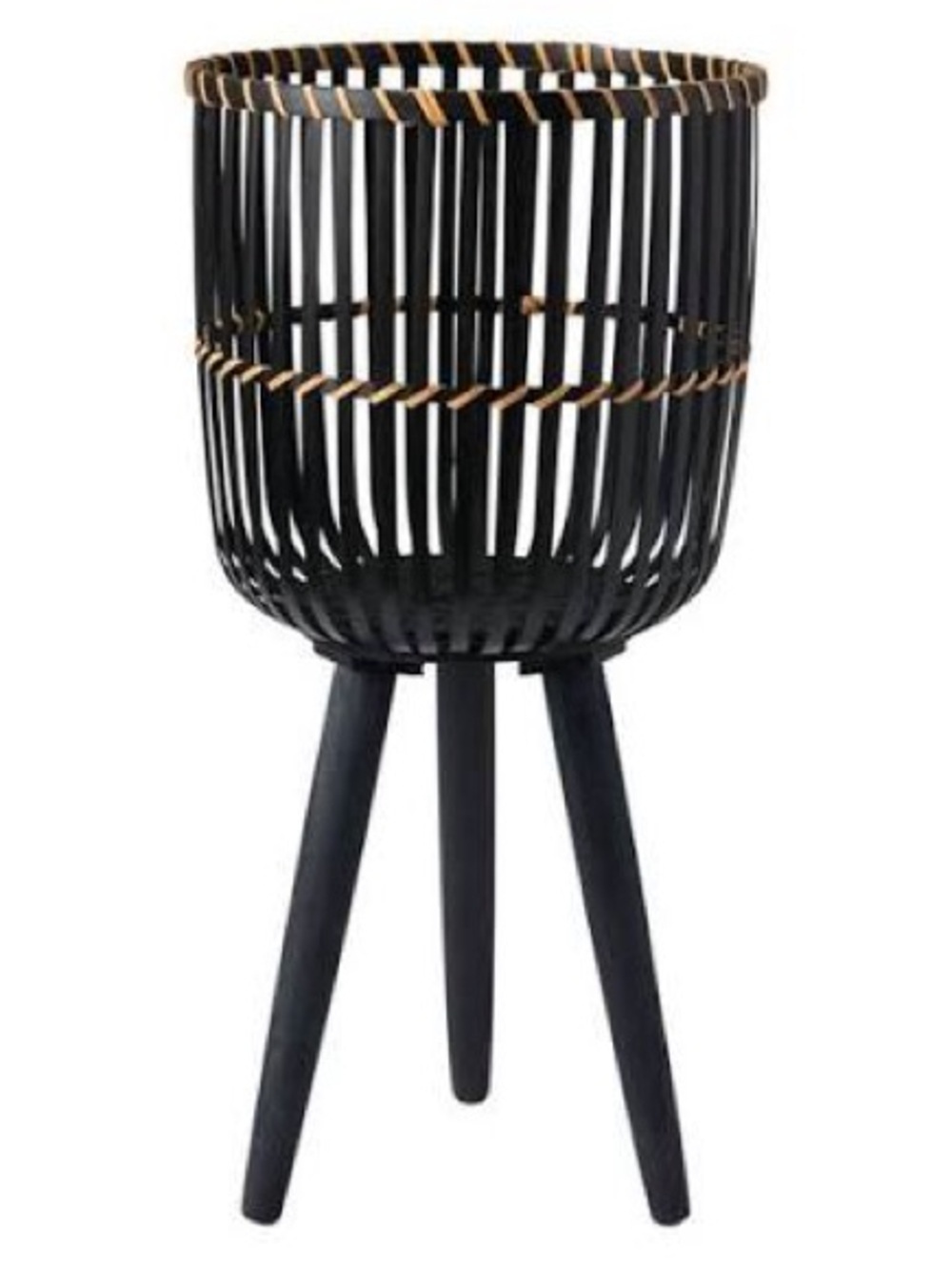BOHO CHIC
Belavi Black Plant Holder on Stand
Bamboo & Wood
 9.8'' x 9.8'' x 9.8